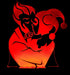 Harley Quinn & The Joker - 3D LED Night Light 7 Colours + Remote Control - Kustombox dc comics