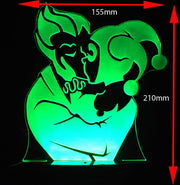 Harley Quinn & The Joker - 3D LED Night Light 7 Colours + Remote Control - Kustombox dc comics