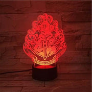 Harry Potter Hogwarts Logo - LED Night Light 7 Colours + Remote Control - Kustombox
