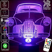 Holden FX Holden 48-215 / 1948 to 1953- 3D LED night light engraved on clear acrylic with vibrant multi-colour glow, ideal for man caves and garages