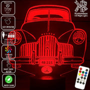 Holden FX Holden 48-215 / 1948 to 1953- 3D LED Night Light 7 Colours + Remote Control - Kustombox