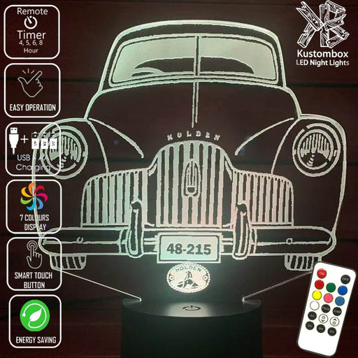 Holden FX Holden 48-215 / 1948 to 1953- 3D LED Night Light 7 Colours + Remote Control - Kustombox