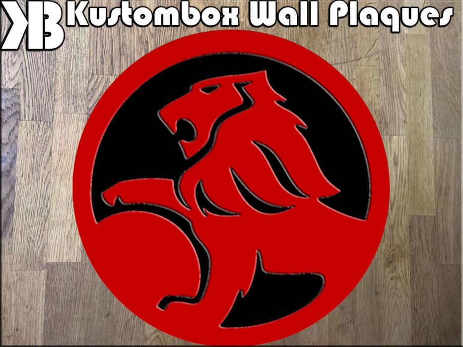 Holden Logo Wall Plaque Acrylic Collectors Item - KustomboxWall PlaqueKustomboxRed On White