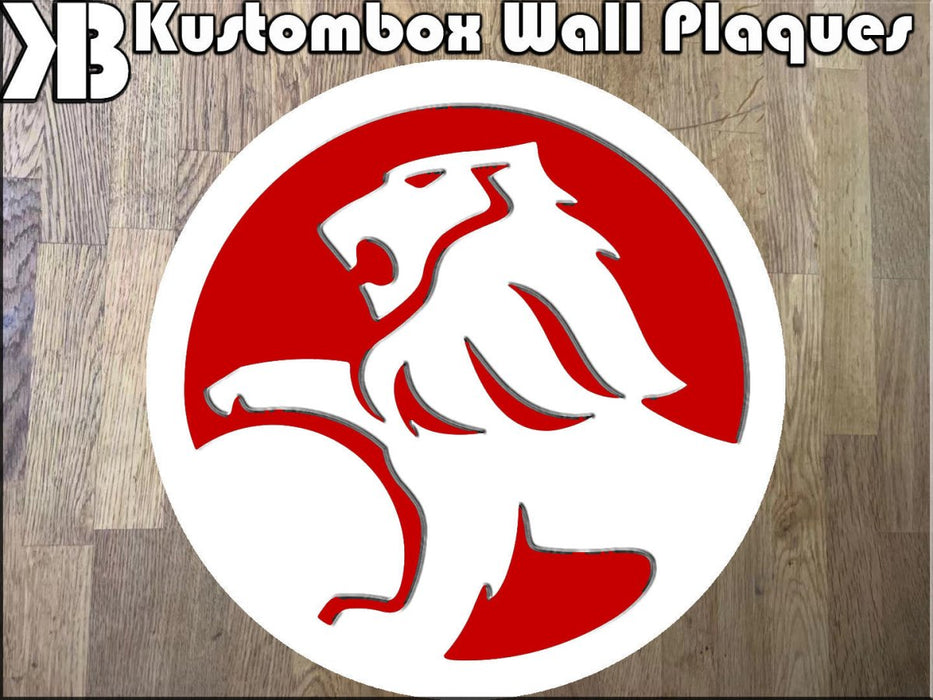 Holden Logo Wall Plaque Acrylic Collectors Item - KustomboxWall PlaqueKustomboxRed On White