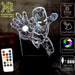 Iron Man Arm Out Avengers - 3D LED Night Light 7 Colours + Remote Control - Kustombox