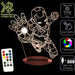 Iron Man Arm Out Avengers - 3D LED Night Light 7 Colours + Remote Control - Kustombox