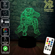 Iron Man Avengers Arm Down Tony Stark- 3D LED Night Light 7 Colours + Remote Control - Kustombox