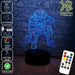 Iron Man Avengers Arm Down Tony Stark- 3D LED Night Light 7 Colours + Remote Control - Kustombox