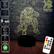 Iron Man Avengers Arm Down Tony Stark- 3D LED Night Light 7 Colours + Remote Control - Kustombox