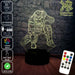 Iron Man Avengers Arm Down Tony Stark- 3D LED Night Light 7 Colours + Remote Control - Kustombox