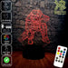 Iron Man Avengers Arm Down Tony Stark- 3D LED Night Light 7 Colours + Remote Control - Kustombox