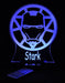 Iron Man Avengers Personalised Name Light - 3D LED Night Light 7 Colours + Remote Control - Kustombox
