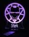 Iron Man Avengers Personalised Name Light - 3D LED Night Light 7 Colours + Remote Control - Kustombox