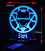 Iron Man Avengers Personalised Name Light - 3D LED Night Light 7 Colours + Remote Control - Kustombox