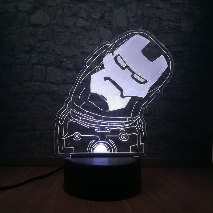 Iron Man Half body Avengers Tony Stark- 3D LED Night Light 7 Colours + Remote Control - Kustombox