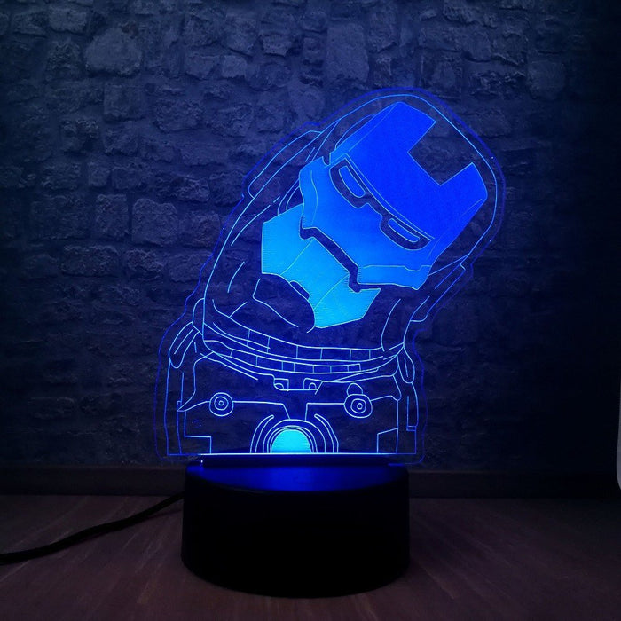 Iron Man Half body Avengers Tony Stark- 3D LED Night Light 7 Colours + Remote Control - Kustombox