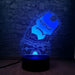 Iron Man Half body Avengers Tony Stark- 3D LED Night Light 7 Colours + Remote Control - Kustombox