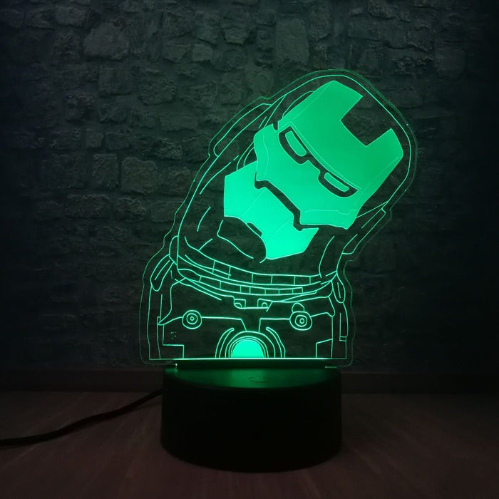 Iron Man Half body Avengers Tony Stark- 3D LED Night Light 7 Colours + Remote Control - Kustombox