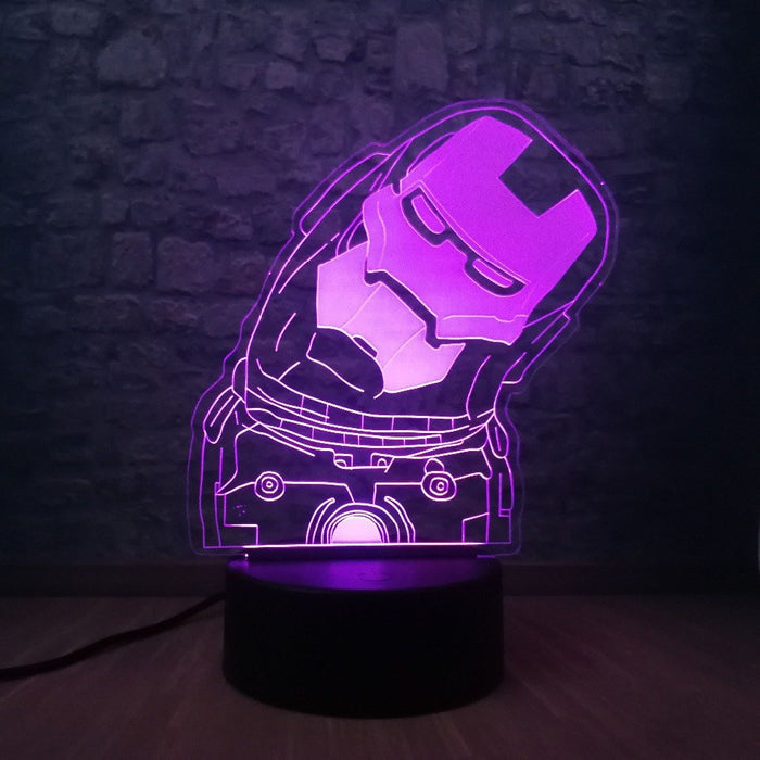 Iron Man Half body Avengers Tony Stark- 3D LED Night Light 7 Colours + Remote Control - Kustombox
