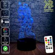 Iron Man War Machine Avengers Tony Stark- 3D LED Night Light 7 Colours + Remote Control - Kustombox