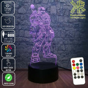 Iron Man War Machine Avengers Tony Stark- 3D LED Night Light 7 Colours + Remote Control - Kustombox
