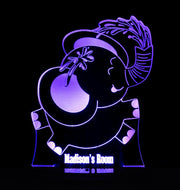 Jungle Elephant Personalised Name - 3D LED Night Light 7 Colours + Remote Control - Kustombox