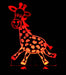 Jungle Giraffe Personalised Name - 3D LED Night Light 7 Colours + Remote Control - Kustombox