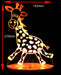 Jungle Giraffe Personalised Name - 3D LED Night Light 7 Colours + Remote Control - Kustombox