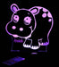 Jungle Hippo - 3D LED Night Light 7 Colours + Remote Control - Kustombox