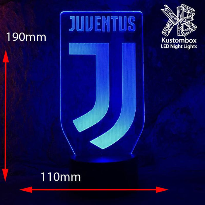 JUVENTUS FOOTBALL Club LED Night Light 7 Colours + Remote Control - Kustombox