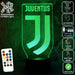 JUVENTUS FOOTBALL Club LED Night Light 7 Colours + Remote Control - Kustombox