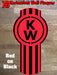 Kenworth Truck Logo Wall Mounted Plaque Acrylic Collectors Item - KustomboxWall PlaqueKustomboxRed On White 300mm