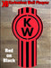 Kenworth Truck Logo Wall Mounted Plaque Acrylic Collectors Item - KustomboxWall PlaqueKustomboxRed On White 300mm