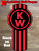 Kenworth Truck Logo Wall Mounted Plaque Acrylic Collectors Item - KustomboxWall PlaqueKustomboxRed On White 300mm