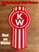 Kenworth Truck Logo Wall Mounted Plaque Acrylic Collectors Item - KustomboxWall PlaqueKustomboxRed On White 300mm