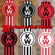 Kenworth Truck Logo Wall Mounted Plaque Acrylic Collectors Item - KustomboxWall PlaqueKustomboxRed On White 300mm