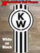Kenworth Truck Logo Wall Mounted Plaque Acrylic Collectors Item - KustomboxWall PlaqueKustomboxRed On White 300mm