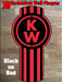 Kenworth Truck Logo Wall Mounted Plaque Acrylic Collectors Item - KustomboxWall PlaqueKustomboxRed On White 300mm