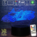 Lamborghini Sports Car 3D - LED Night Light 7 Colours + Remote Control - Kustombox
