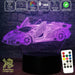 Lamborghini Sports Car 3D - LED Night Light 7 Colours + Remote Control - Kustombox