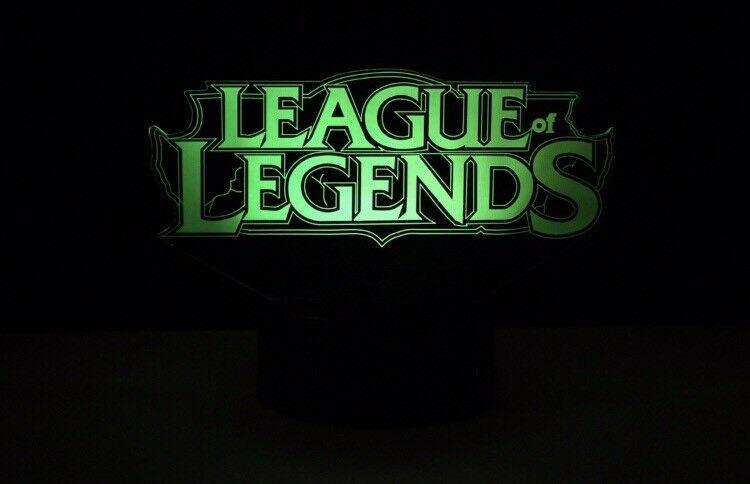 League of Legends Logo- 3D LED Night Light 7 Colours + Remote Control - Kustombox