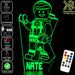Lego Movie Emment Character Personalised Name - 3D LED Night Light 7 Colours + Remote Control - Kustombox
