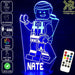 Lego Movie Emment Character Personalised Name - 3D LED Night Light 7 Colours + Remote Control - Kustombox