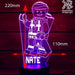 Lego Movie Emment Character Personalised Name - 3D LED Night Light 7 Colours + Remote Control - Kustombox