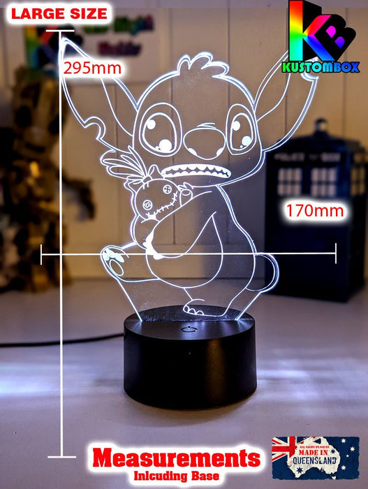 Lilo & Sitch Personalised Name 3d LED Night Light lamp for Children - KustomboxDisneyKustomboxLarge SizeNo