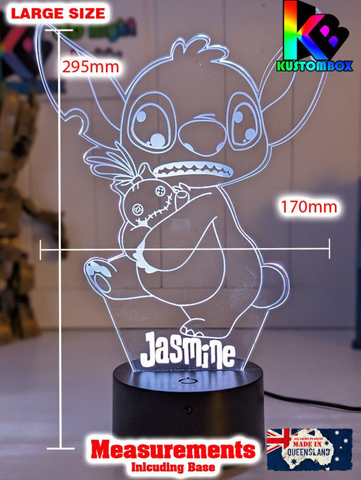 Lilo & Sitch Personalised Name 3d LED Night Light lamp for Children - KustomboxDisneyKustomboxLarge SizeYes