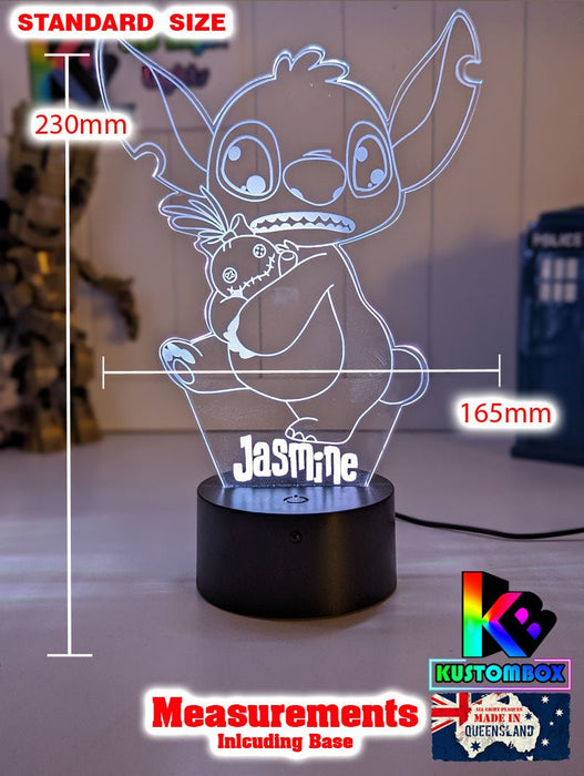 Lilo & Sitch Personalised Name 3d LED Night Light lamp for Children - KustomboxDisneyKustomboxStandard SizeYes