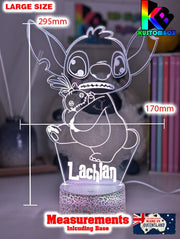 Lilo & Sitch & Scrump Personalised Name 3d LED Night Light lamp for Children - KustomboxDisneyKustomboxStandard Size