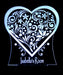 Love Heart Flower Personalised Name - 3D LED Night Light 7 Colours + Remote Control - Kustombox