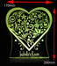 Love Heart Flower Personalised Name - 3D LED Night Light 7 Colours + Remote Control - Kustombox